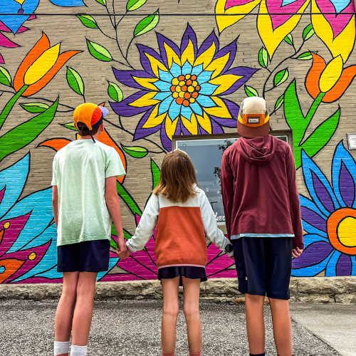 Greencastle Blossoms, Putnam County Mural Project, Putnam County, Indiana